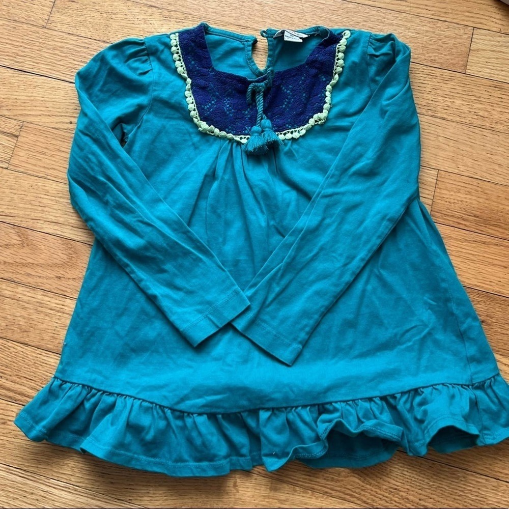 Hartstrings Turquoise, Blue, Green Girl Top Size 6x